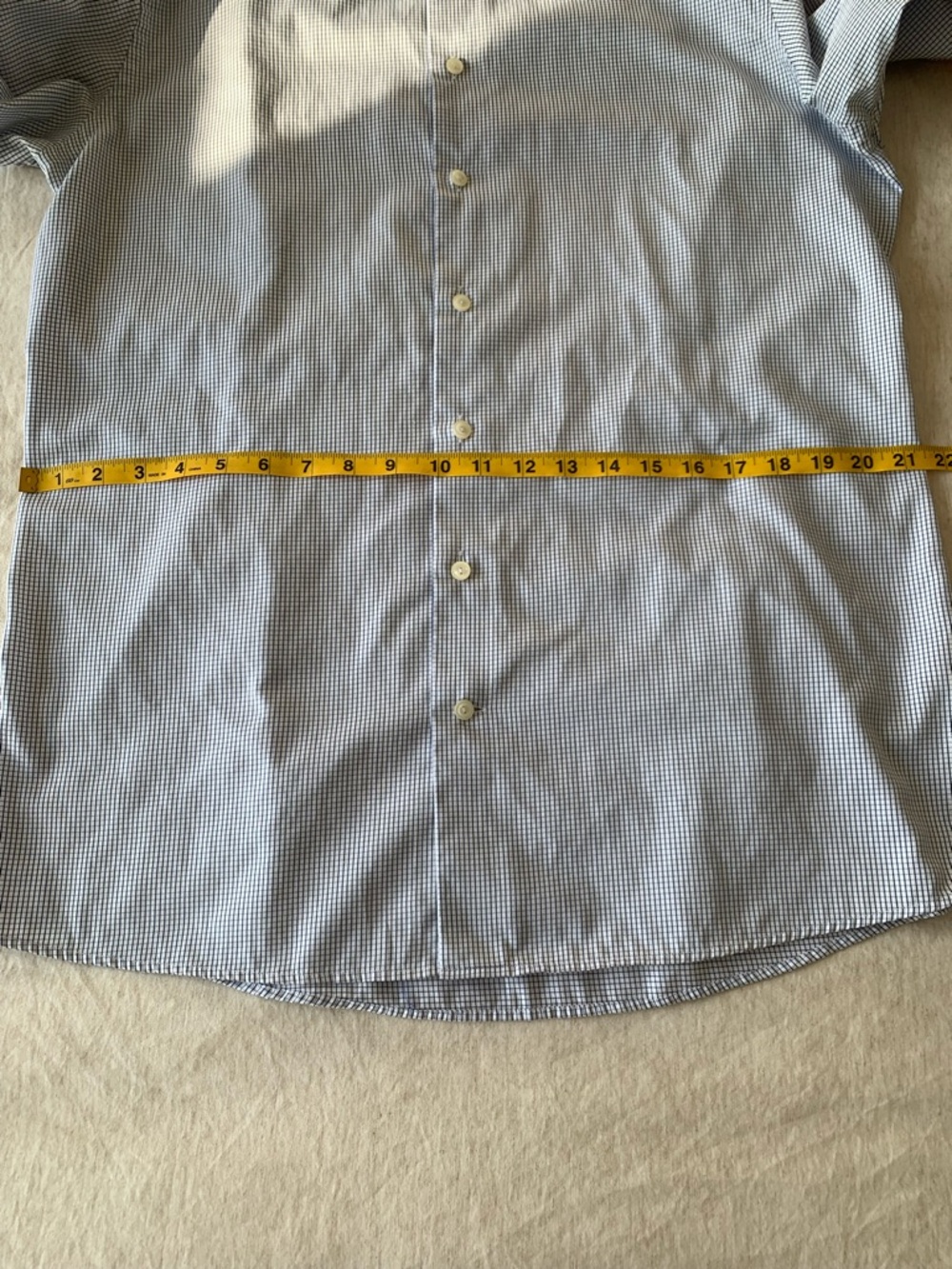 Eton Dress Shirt 100% Cotton Men's size 42-16 ½ Light Blue Micro-Check - Picture 7 of 13